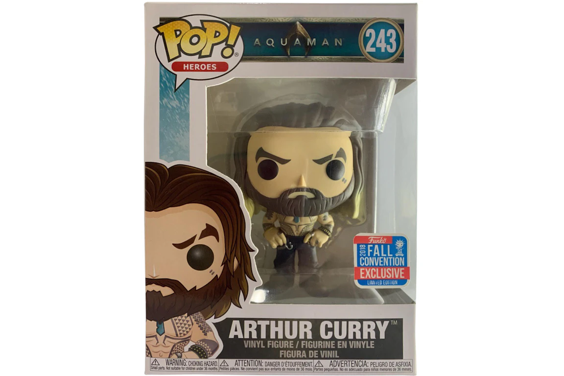 Funko Pop! Heroes Aquaman Arthur Curry Fall Convention Exclusive Figure #243