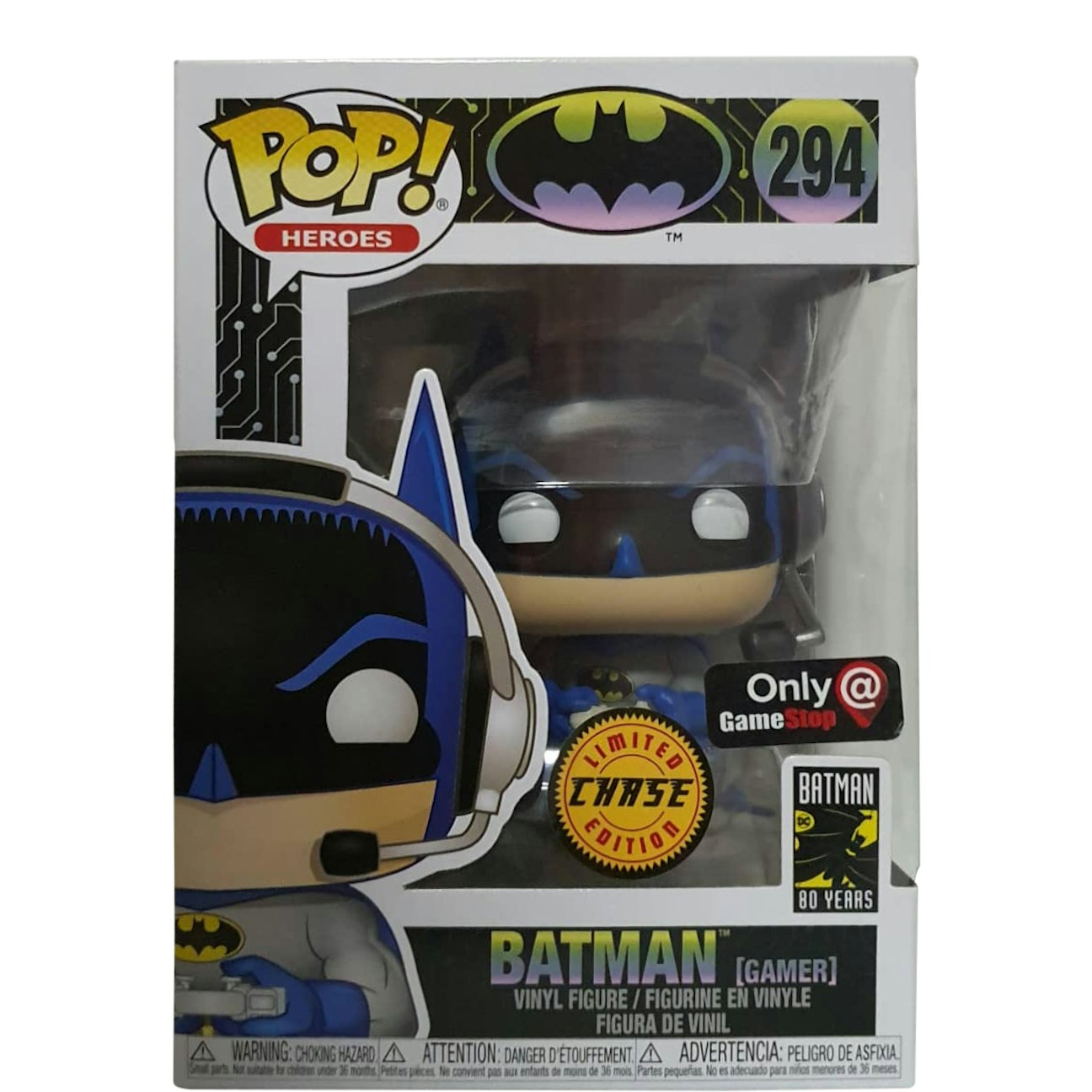 Funko Pop Heroes Batman Gamer Chase Game Stop Exclusive