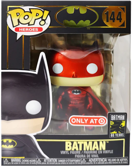 Funko Pop! Heroes Batman (Red) Target Exclusive Figure #144 - GB