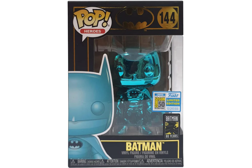 Funko Pop! Heroes Batman (Teal Chrome) SDCC Figure #144