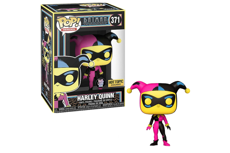 Funko Pop! Heroes Batman The Animated Series Harley Quinn (Black Light Glow) Hot Topic Exclusive Figure #371