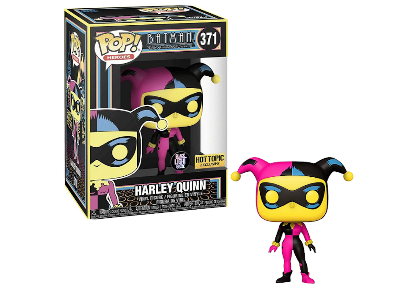 Funko Pop! Heroes Batman The Animated Series Harley Quinn (Black Light  Glow) Hot Topic Exclusive Figure #371 - US