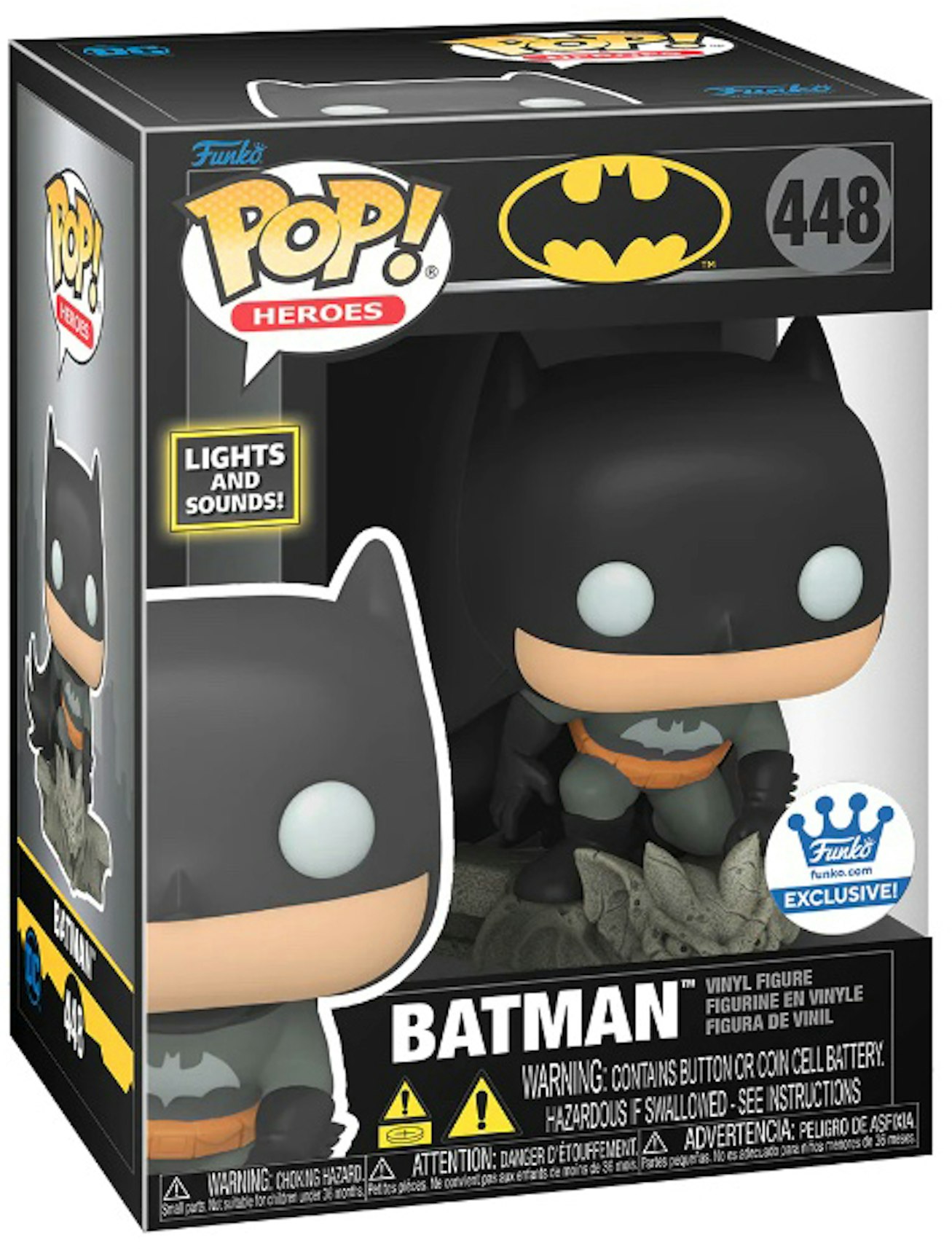Estereotipo Típicamente Alboroto Funko Pop! Heroes Batman (With Lights and Sounds) Funko Shop Exclusive  Figure #448 - US