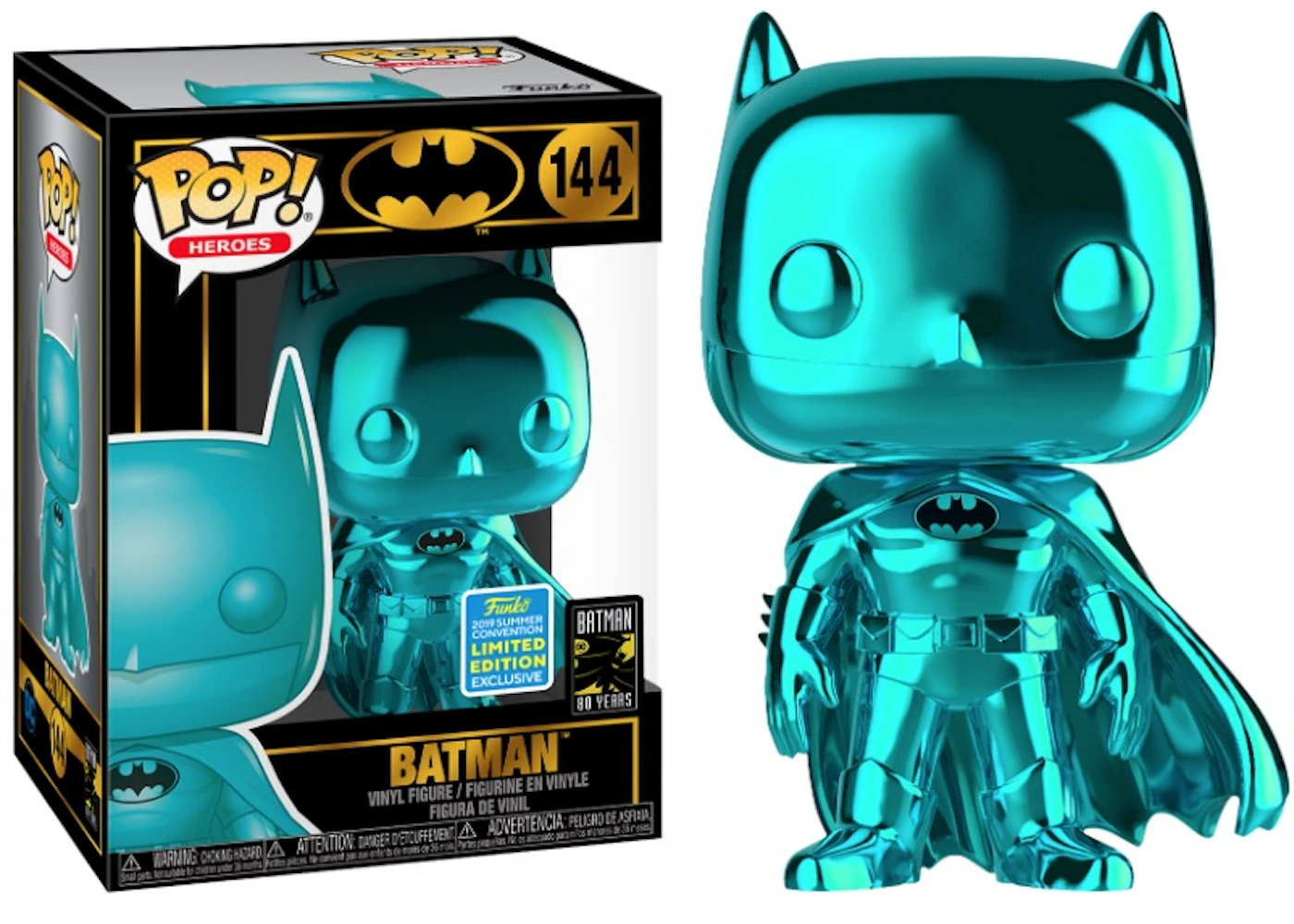 Funko Pop! Heroes DC Batman (Teal Chrome) Summer Convention