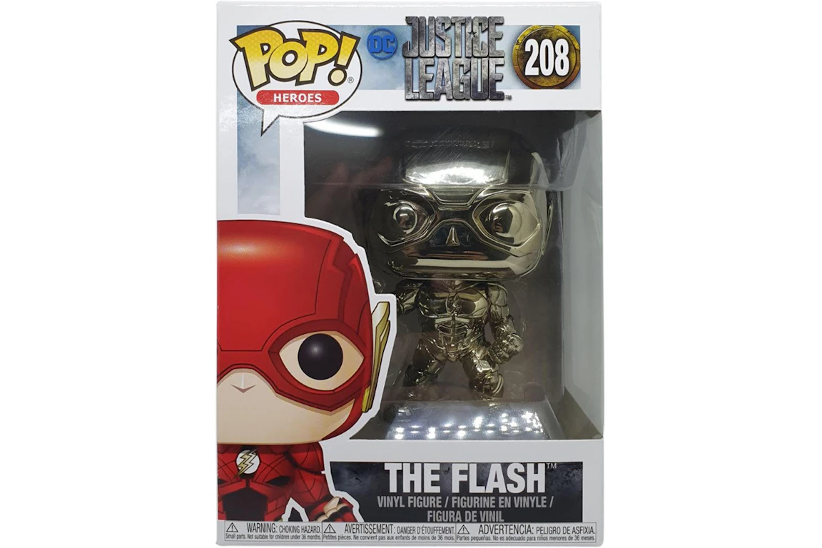 Funko Pop! Heroes DC Justice League The Flash (Chrome) Figure #208
