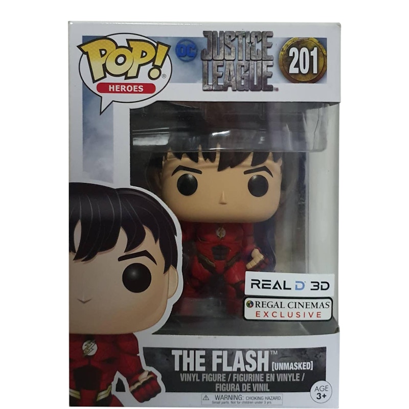 Funko Pop! Heroes DC Justice League The Flash (Unmasked) Real D 3D