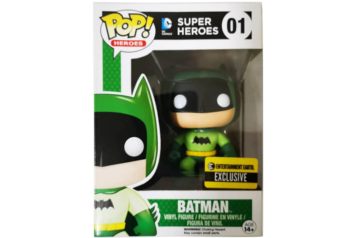 Funko Pop! Heroes DC Super Heroes Batman (Green) Entertainment Earth Exclusive Figure #01