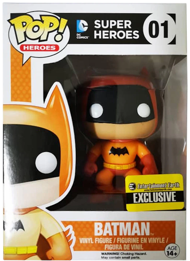 Funko Pop! Heroes DC Super Heroes Batman (Orange) Entertainment Earth  Exclusive Figure #01 - US