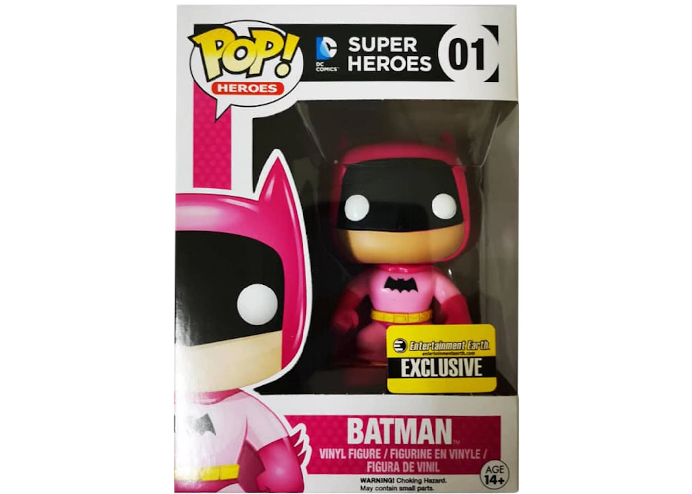 Funko Pop! Heroes DC Super Heroes Batman (Pink) Entertainment Earth  Exclusive Figure #01 - US