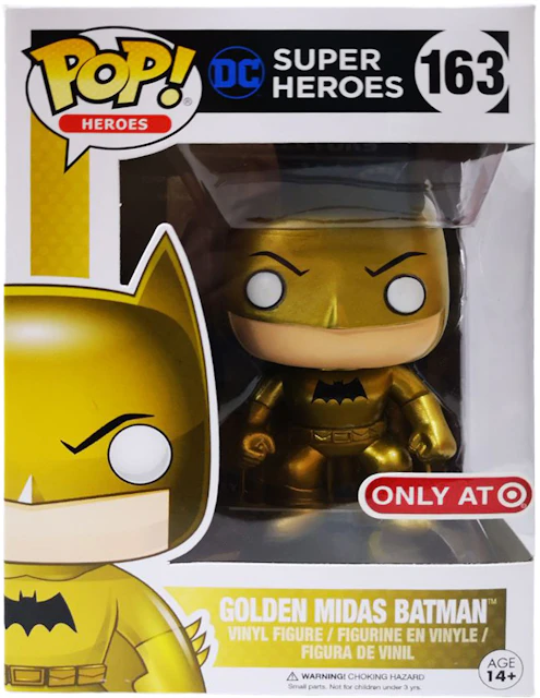Funko Pop! Heroes DC Super Heroes Golden Midas Batman Target Exclusive  Figure #163 - US
