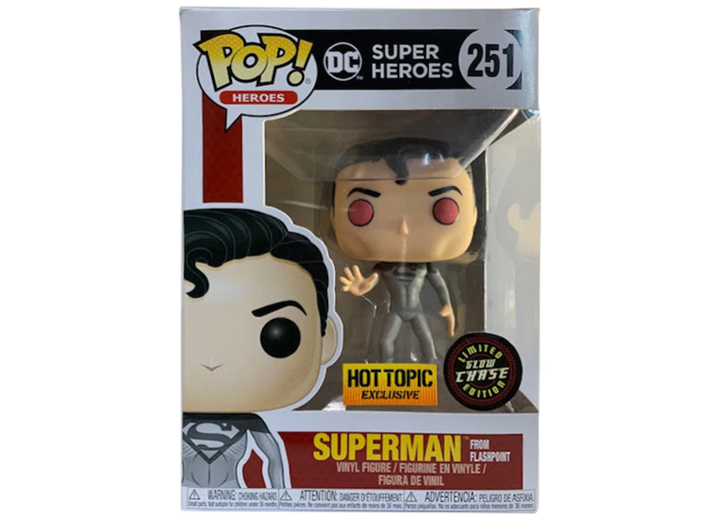 Condición previa definido comerciante Funko Pop! Heroes DC Super Heroes Superman From Flashpoint (Glow) (Chase)  Hot Topic Exclusive Figure #251 - ES