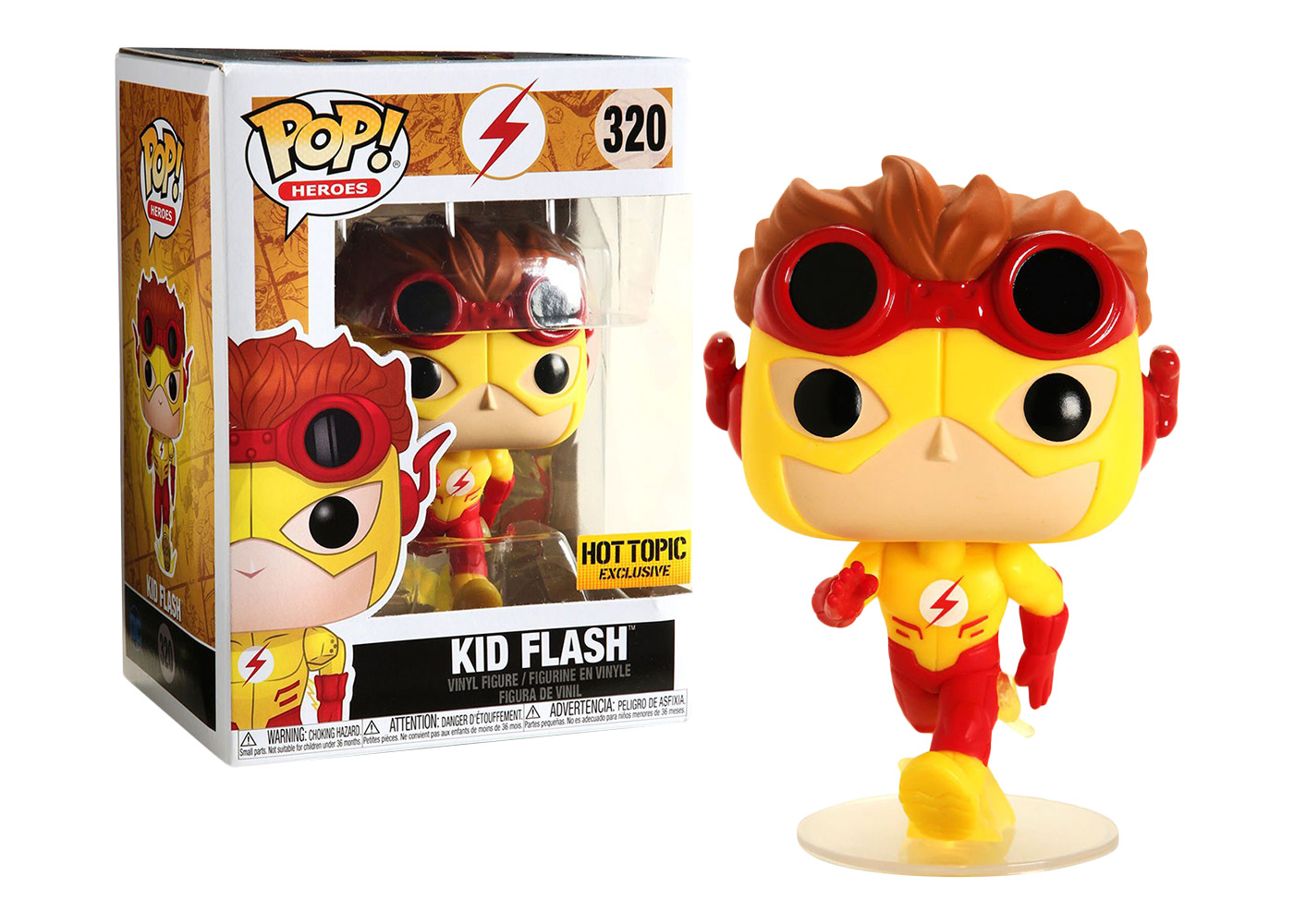 Funko Pop Heroes #320 Kid Flash DC Super Heroes Hot Topic Excl **IN-HAND⚡MINT** 