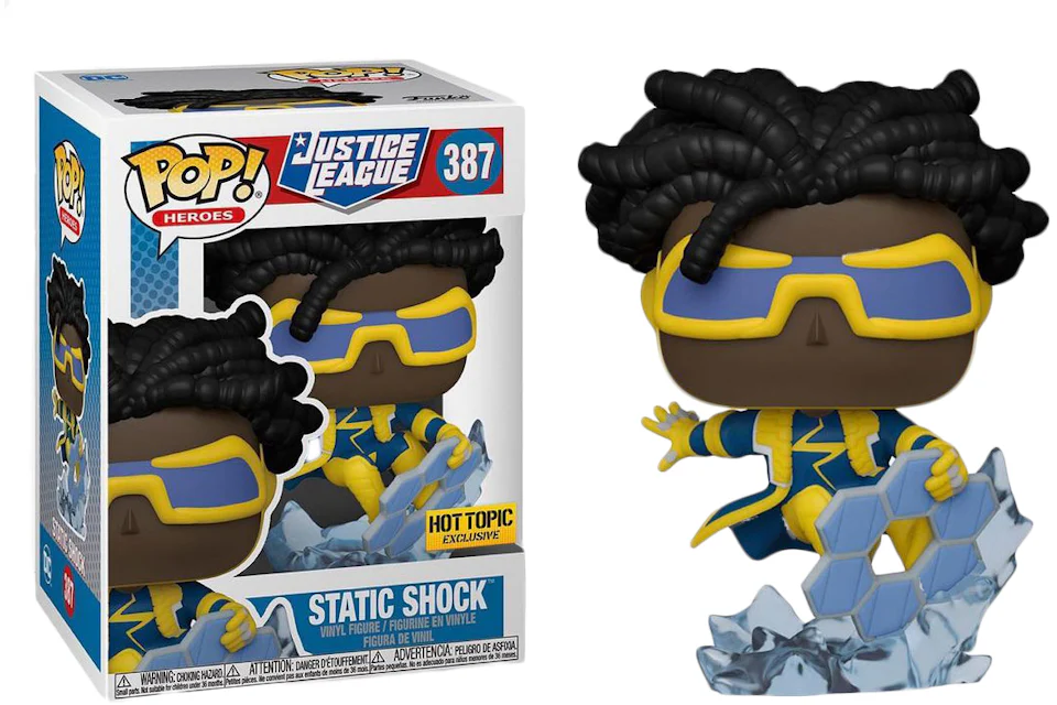 Funko Pop! Heroes Justice League Static Shock Hot Topic Exclusive Figure #387