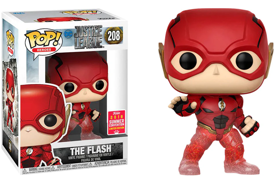 Funko Pop! Heroes Justice League The Flash Running Summer Convention Exclusive Figure #208