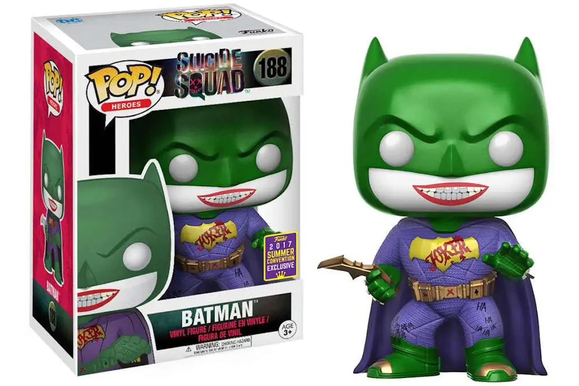 Funko Pop! Heroes Suicide Squad Batman (As Joker) 2017 Summer Convention Exclusive Figure #188