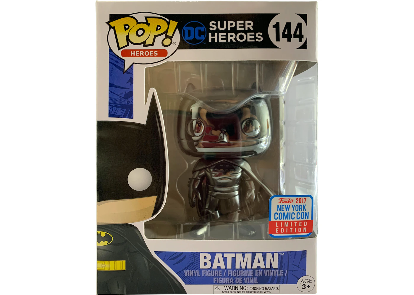 Op en neer gaan Spelling rit Funko Pop! Heroes Super Heroes Batman Black Chrome NYCC Figure #144 - US