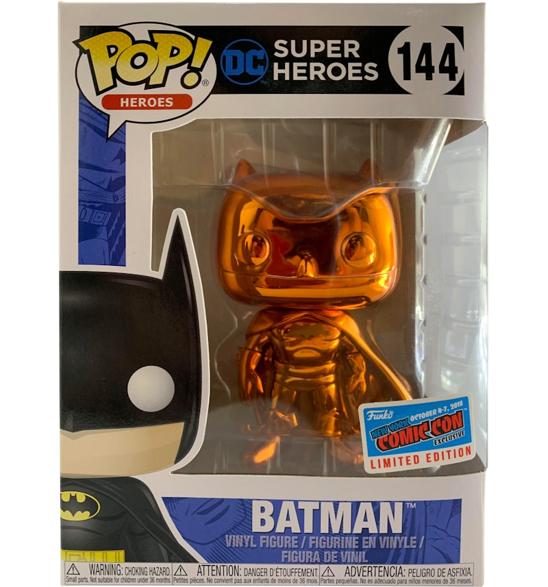 Funko Pop! Heroes Super Heroes Batman Orange Chrome NYCC Figure