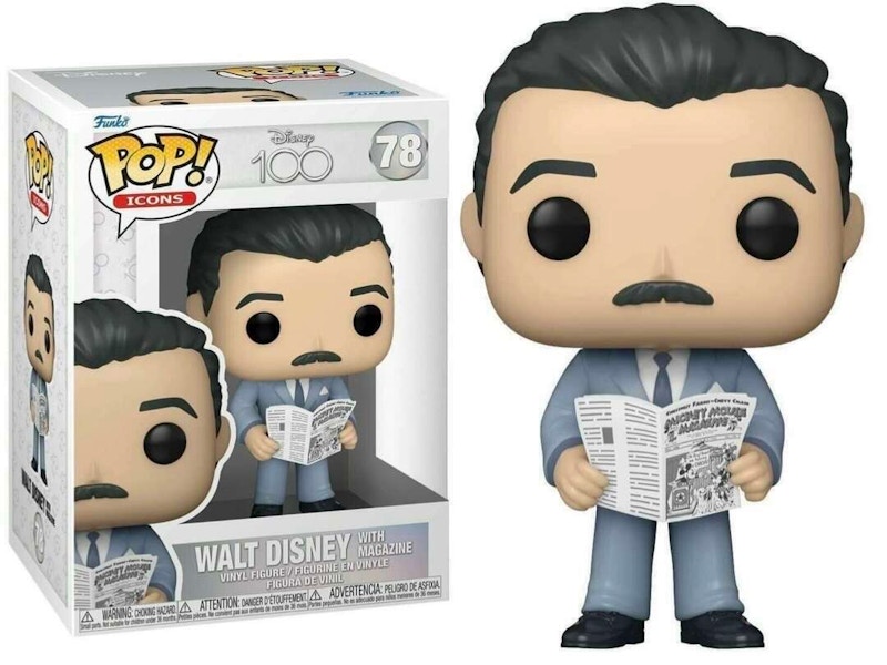 Funko Pop! Icons: Disney 100 Walt Disney w/ Magazine Figure #78