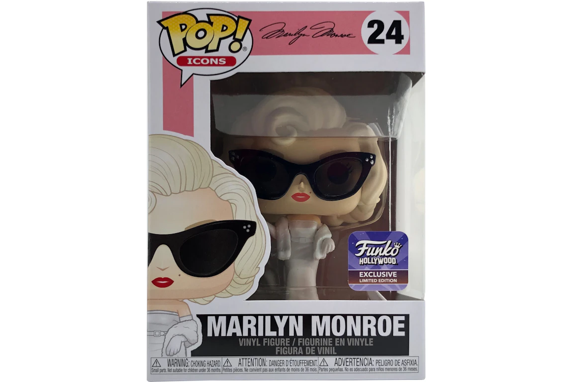 Funko Pop! Icons Marilyn Monroe (Sunglasses) Hollywood Exclusive Figure # 24