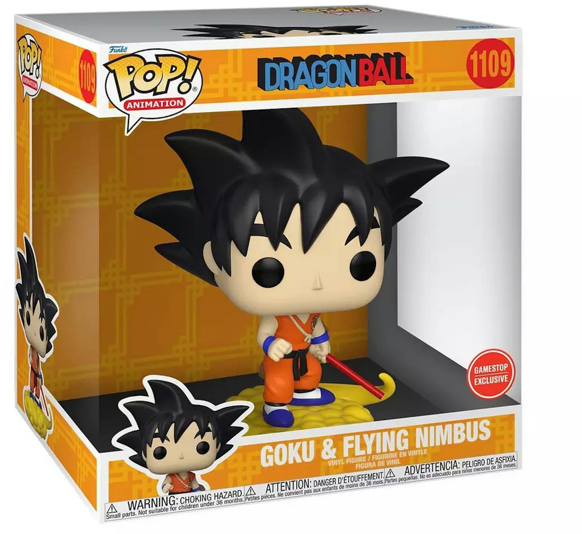 Funko Pop! Jumbo Animation Dragon Ball Goku & Flying Nimbus GameStop  Exclusive Figure #1109 - US