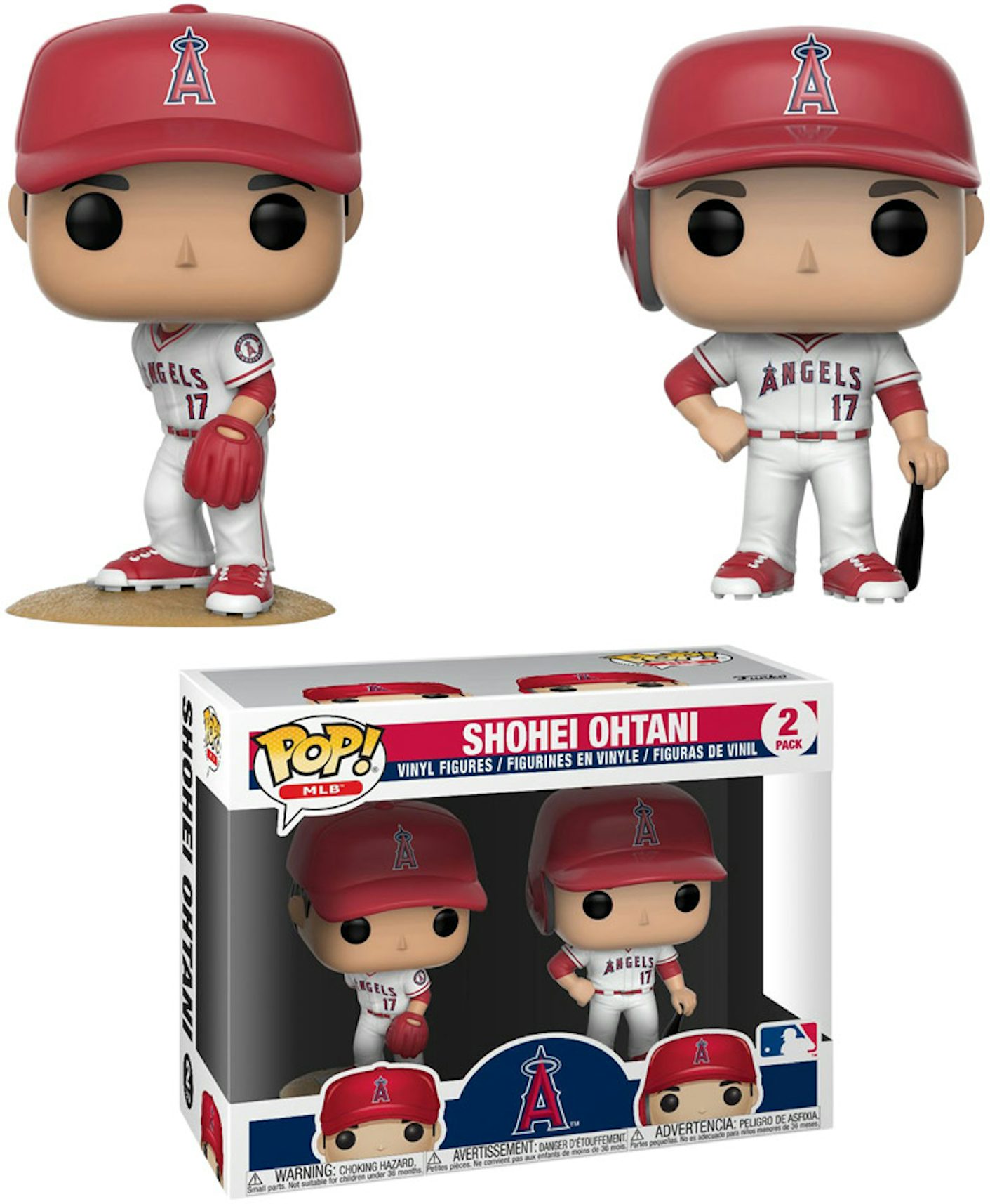 Funko Pop! MLB Los Angeles Angels Shohei Ohtani White Jerseys 2 Pack - US