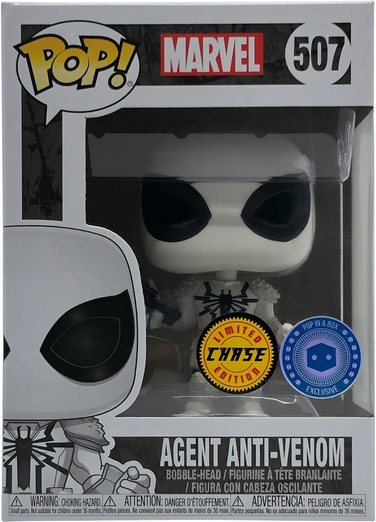 Funko Pop! Marvel Agent Anti-Venom (Chase) Pop In A Box Exclusive Figure  #507 - GB