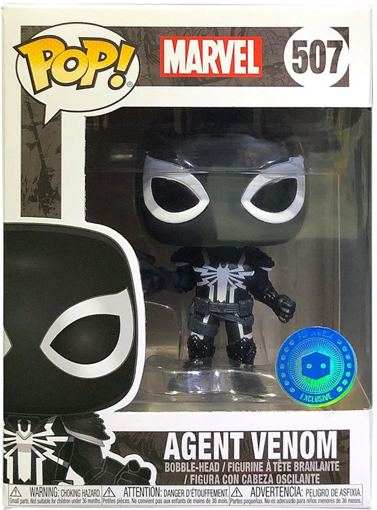 Funko Pop! Marvel Agent Venom Pop in a Box Exclusive Bobble-Head Figure  #507 - US