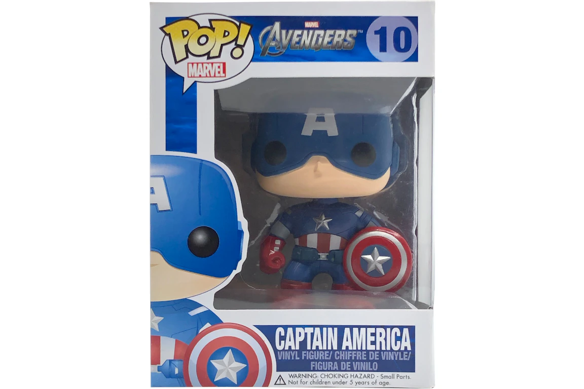 Funko Pop! Marvel Avengers Captain America Bobble-Head Figure #10
