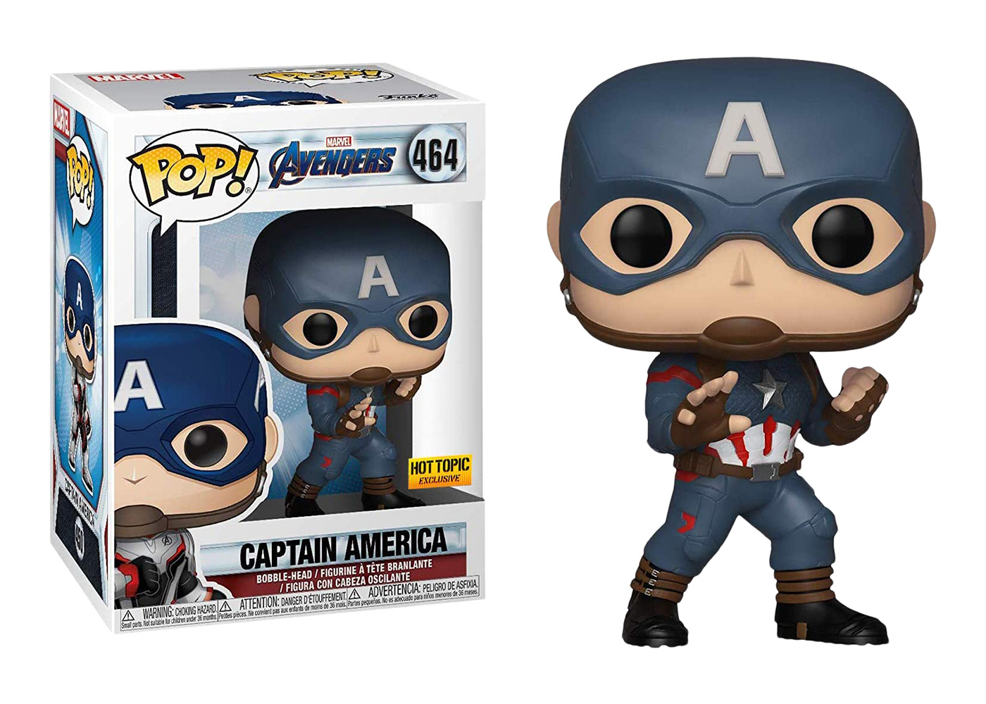 NEW Funko Pop Marvel Avengers Endgame Captain America #464 Hot Topic Exclusive 