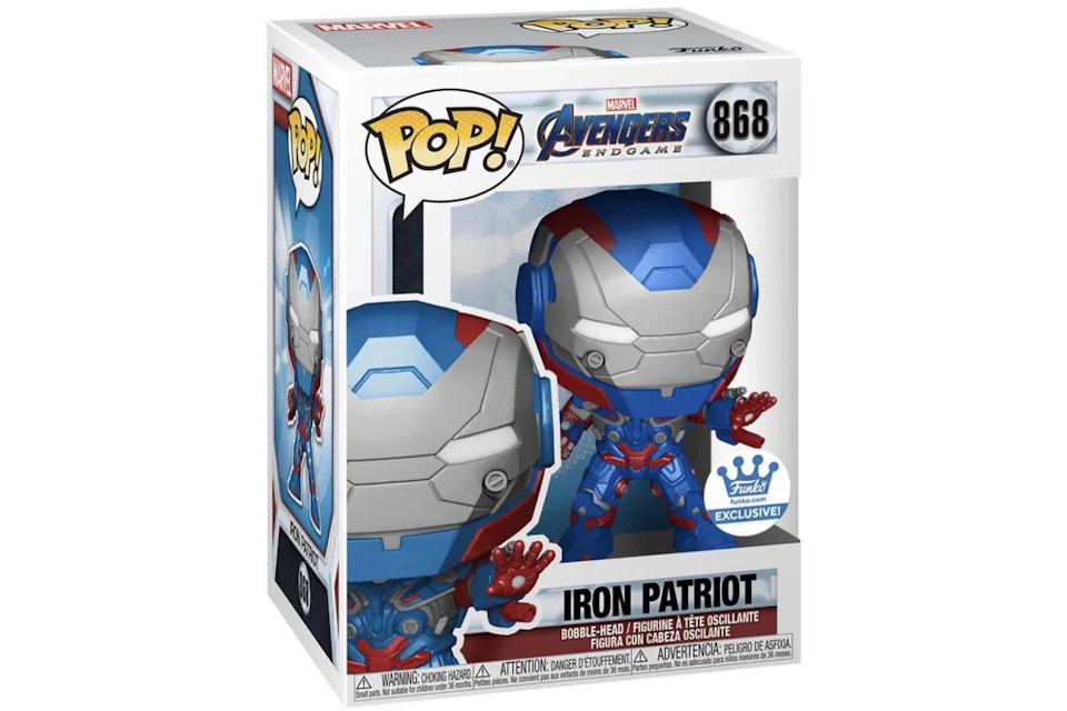 Funko Pop! Marvel Avengers Endgame Iron Patriot Funko Shop Exclusive Figure  #868 - SS21 - US