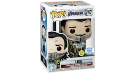 Funko Pop! Marvel Avengers Endgame Loki (With Tessaract) GITD Funko Shop Exclusive Bobble-Head #747