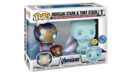 Funko Pop! Marvel Avengers Endgame Morgan Stark and Tony Stark Pop In A Box Exclusive (Glow) 2-Pack