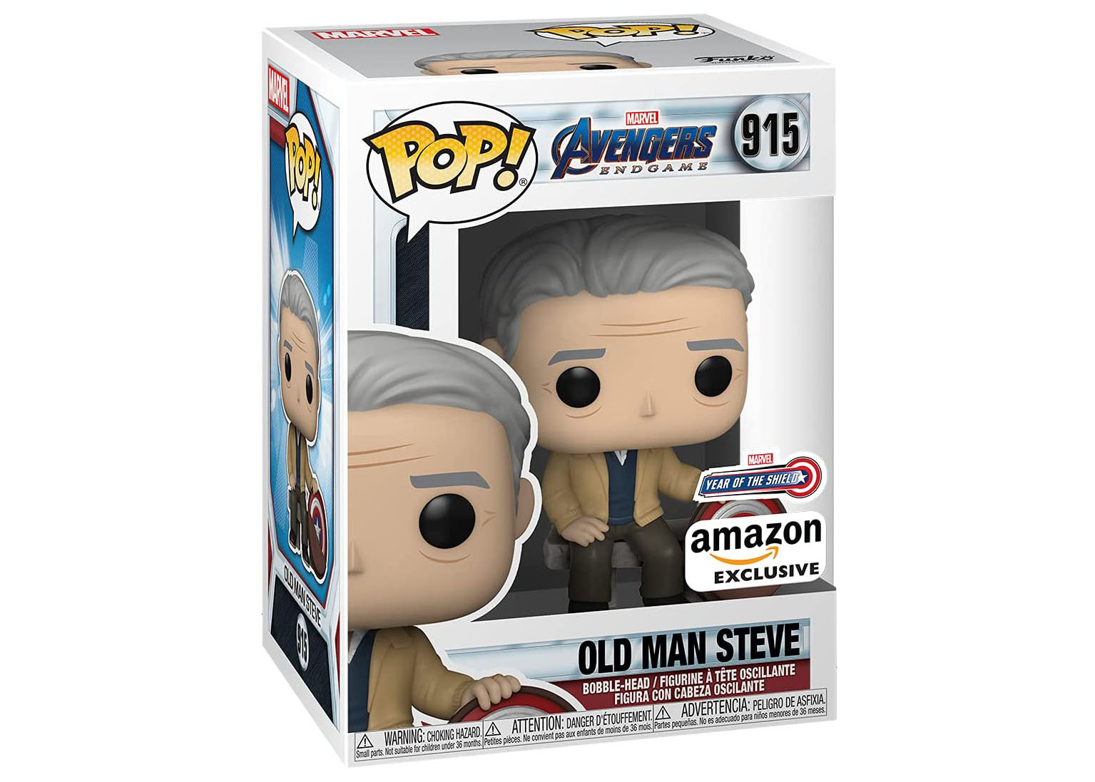 Old Man Steve Rogers 915 Avengers EndGame Marvel Year Of The Shield Funko Pop 