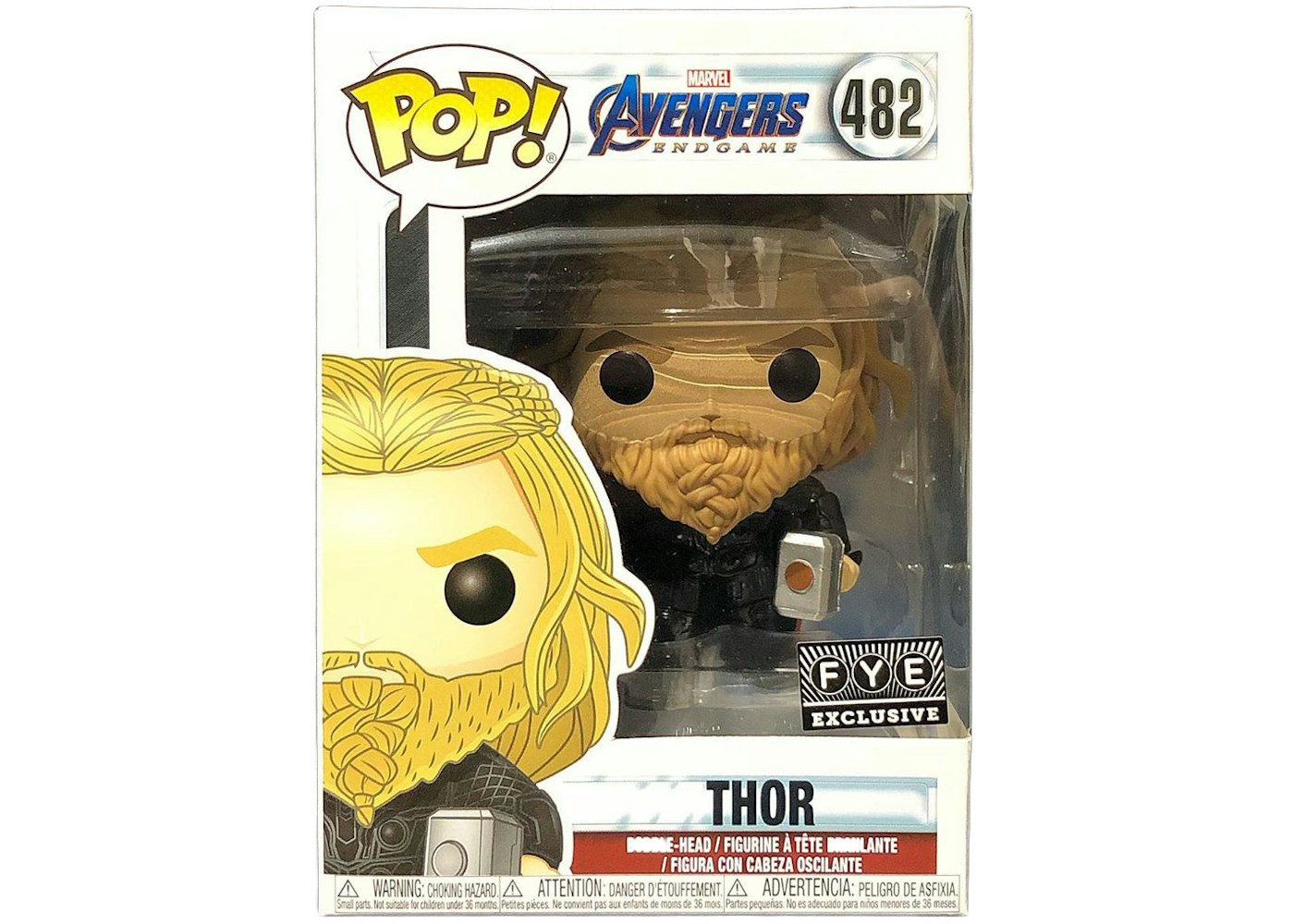 Funko Pop Marvel Avengers Endgame Thor Fye Exclusive Bobble Head Figure 4