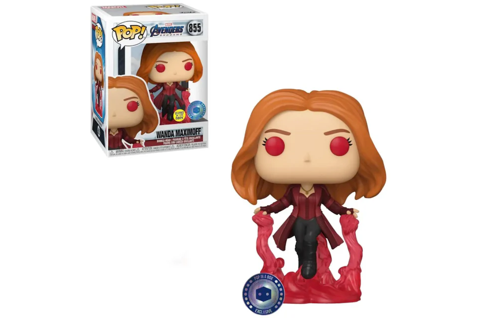 Funko Pop! Marvel Avengers Endgame Wanda Maximoff GITD Pop In A Box Exclusive Figure #855