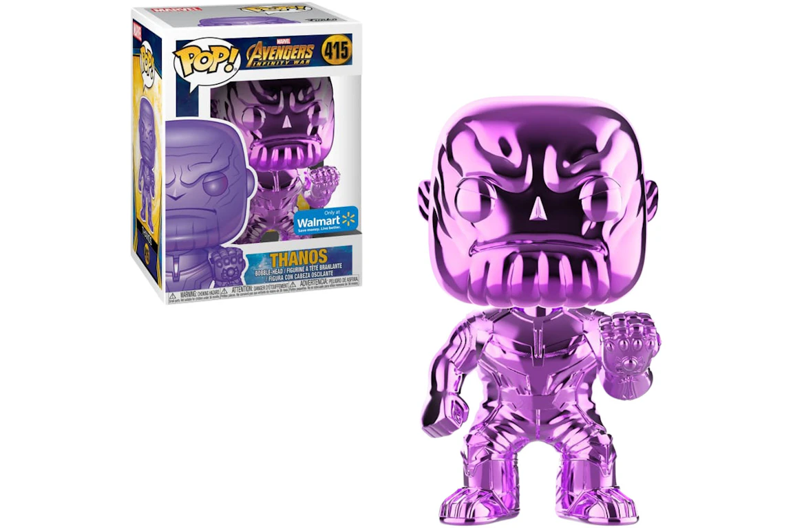 Funko Pop! Marvel Avengers Infinity War Thanos (Purple Chrome) Walmart Exclusive Figure #415