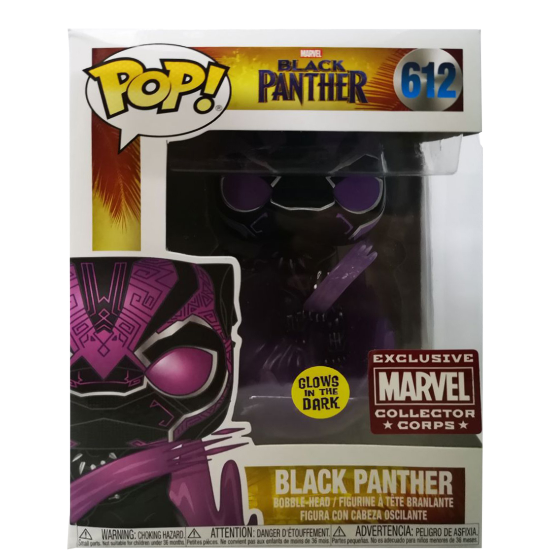 Funko Pop! Marvel Black Panther (Glow) Marvel Collector Corps