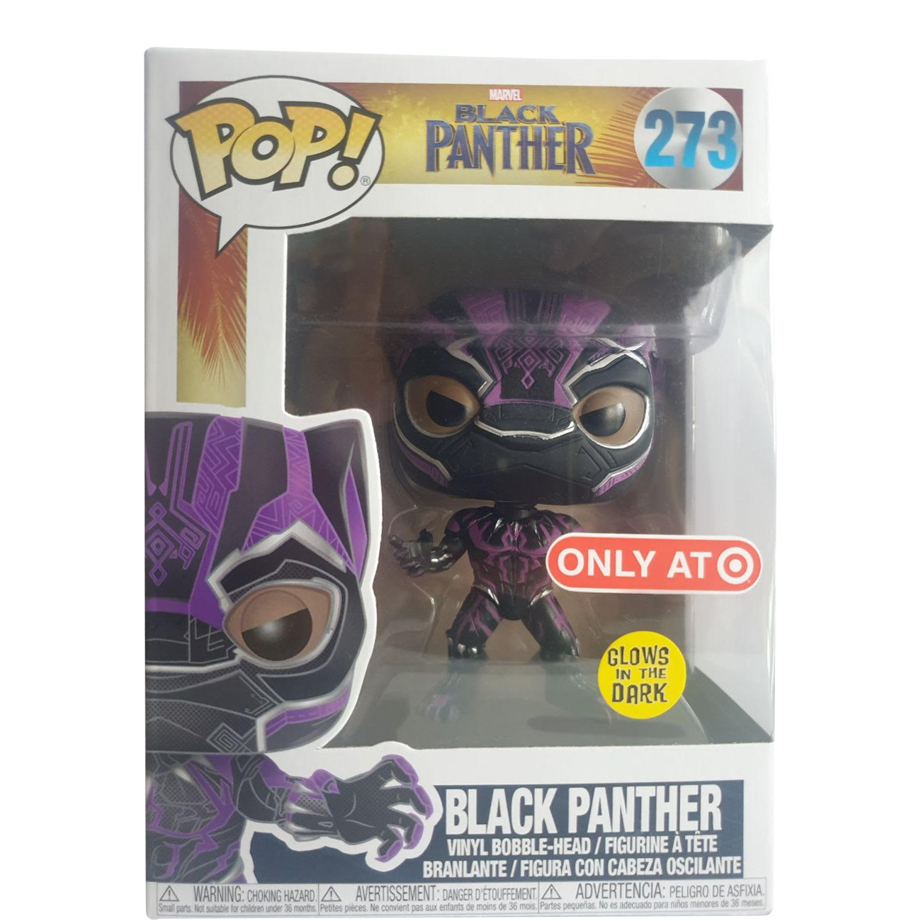 Funko Pop! Marvel Black Panther (Glow) Target Exclusive Bobble-Head Figure  #273