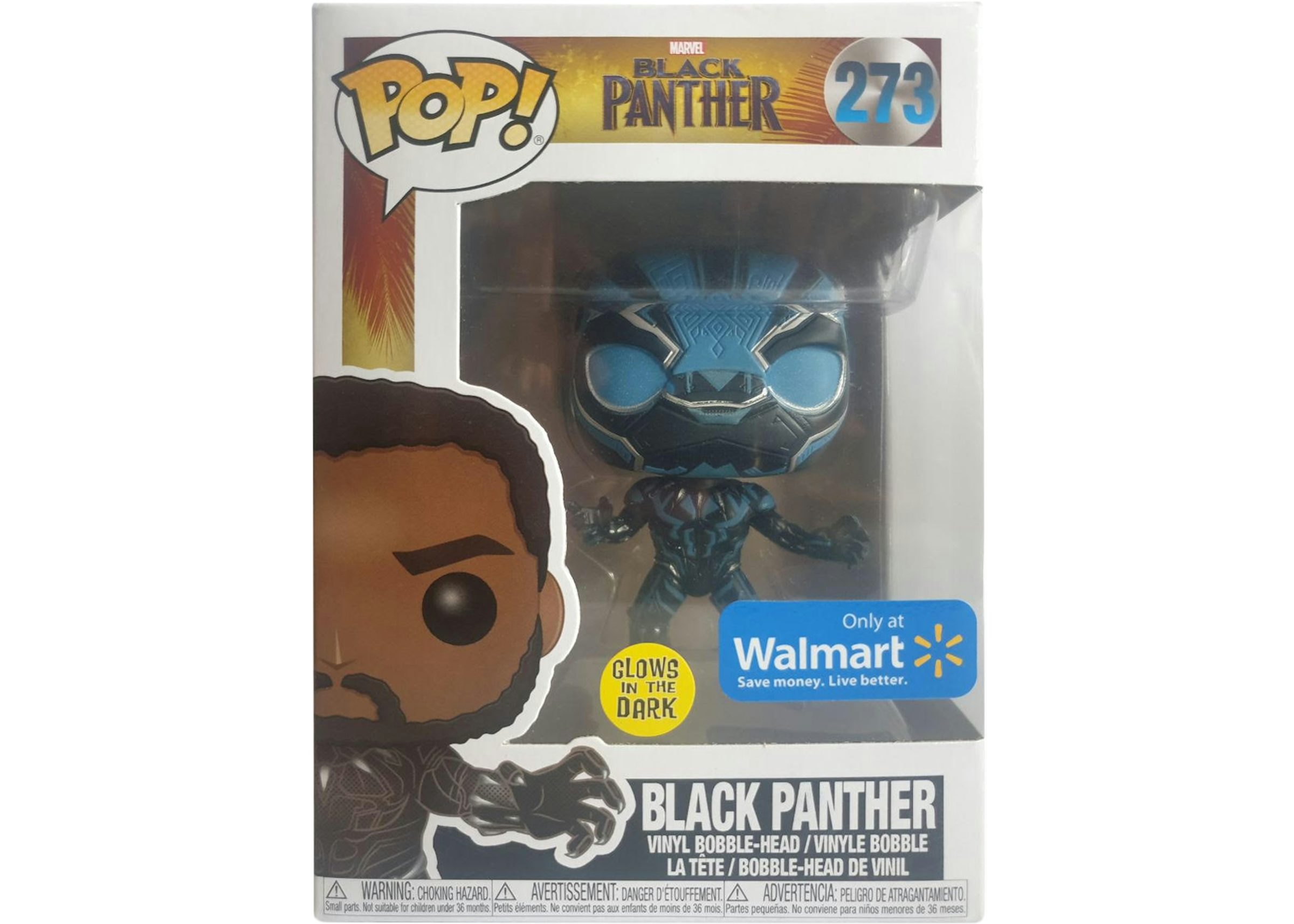 Vi ses i morgen sydvest Politistation Funko Pop! Marvel Black Panther (Glow) Walmart Exclusive Bobble-Head Figure  #273 - US