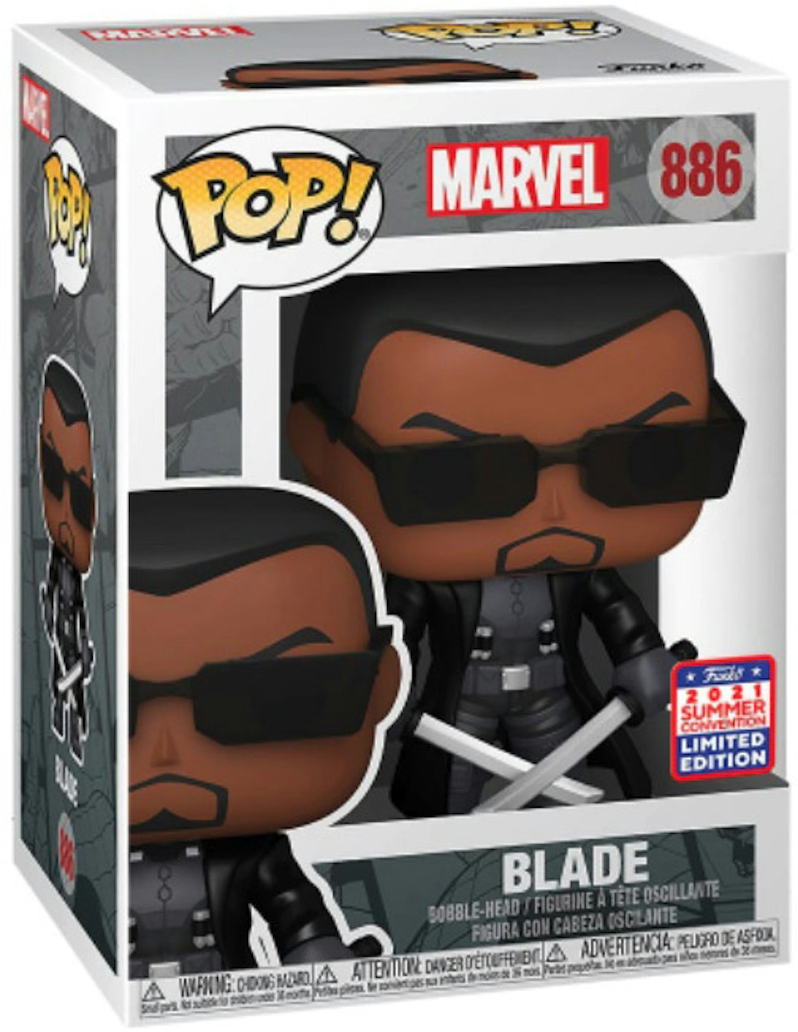 Funko Pop! Marvel Blade 2021 Summer Convention Exclusive Figure 886