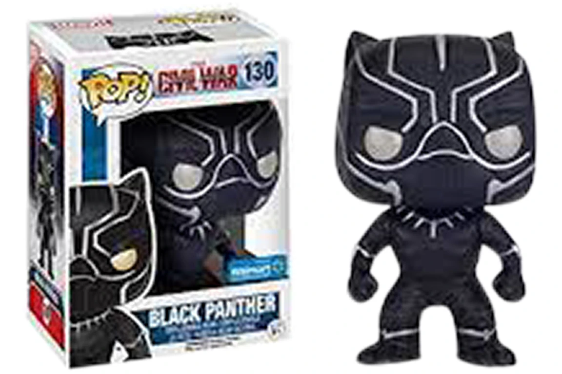 Funko Pop! Marvel Captain America Civil War Black Panther (Glitter) Walmart Exclusive Bobble-Head #130
