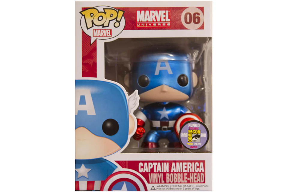 wrijving Schuldenaar verlangen Funko Pop! Marvel Captain America Metallic SDCC Figure #06 - US
