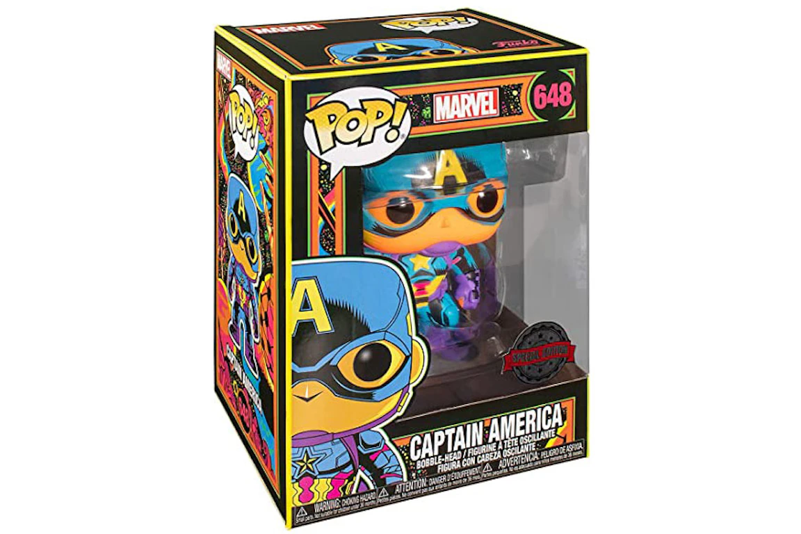 Funko Pop! Marvel Captain America (Glow) Special Edition Figure #648