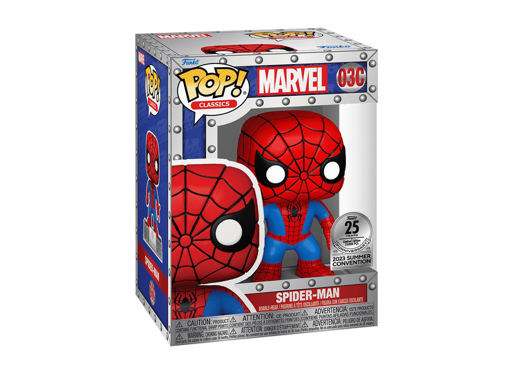 Funko Pop! Marvel Classics Spider-Man 25th Anniversary Figure #03C ...