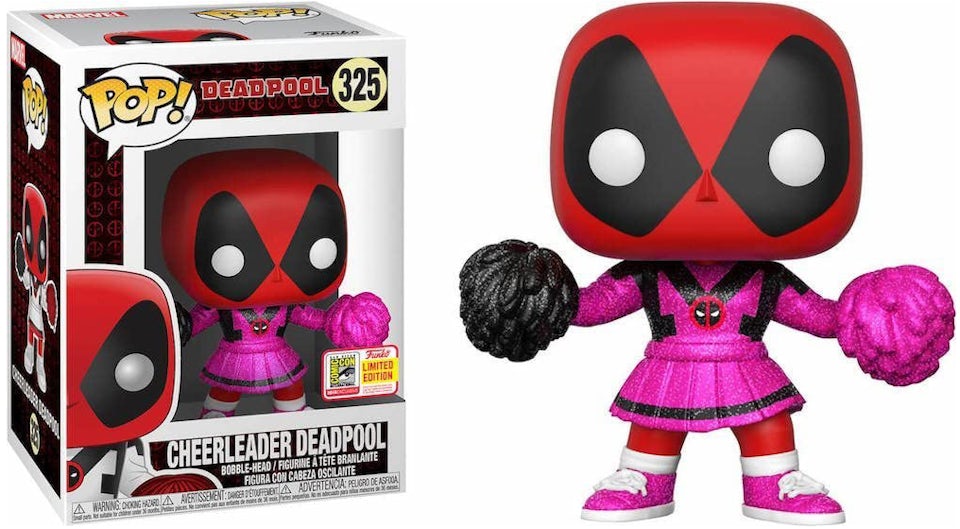 Funko Pop! Marvel Deadpool (Cheerleader) (Glitter Pink) SDCC Figure #325 -  US
