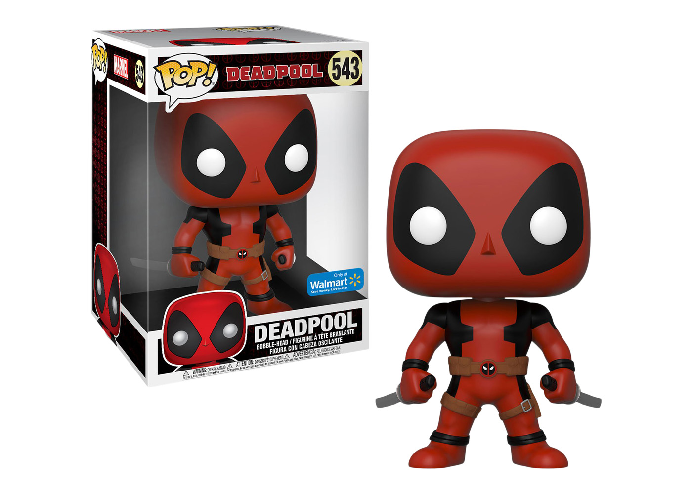 Funko Pop! Marvel Deadpool Swords Walmart Exclusive 10 Inch Bobble-Head #543