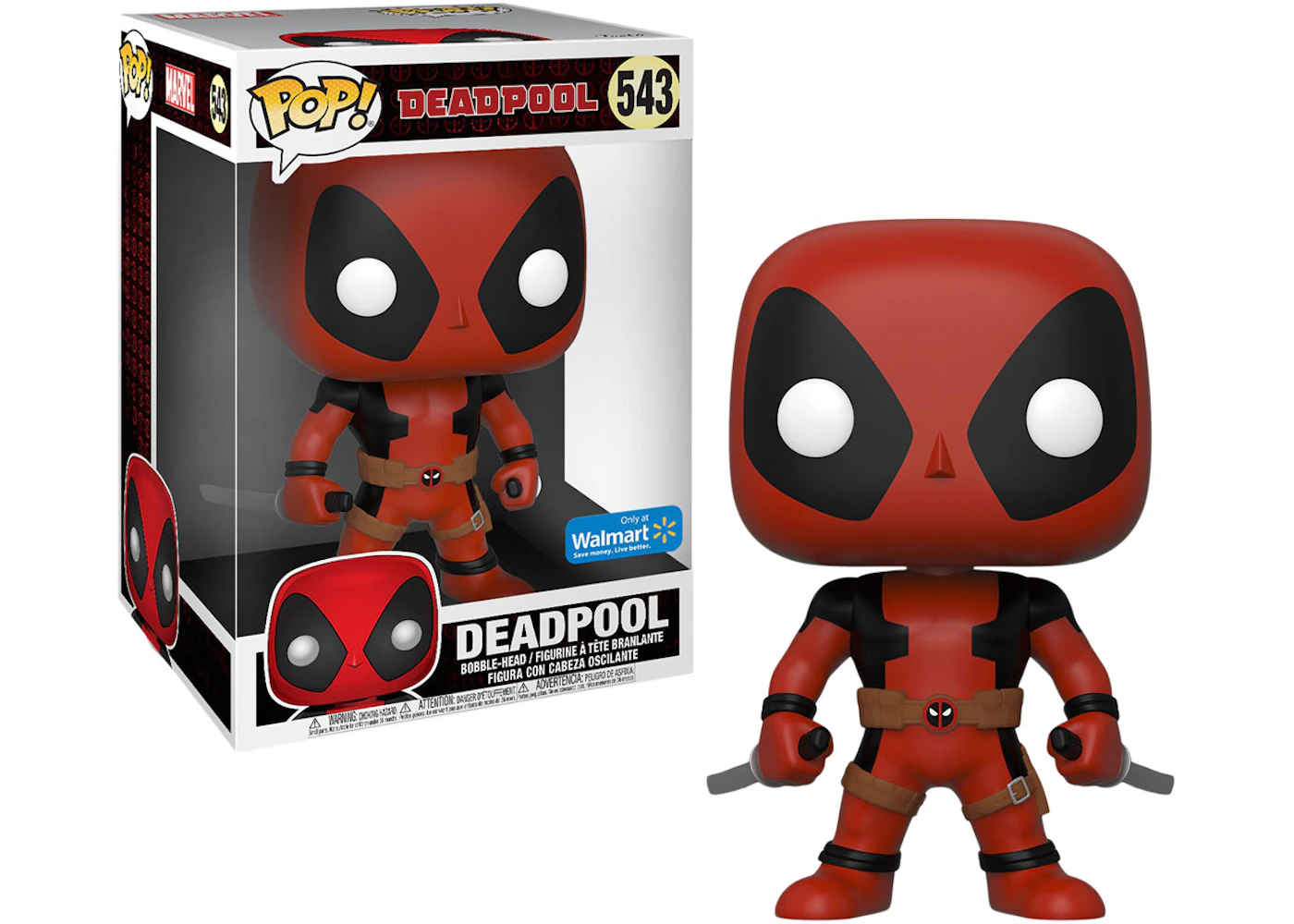 Funko Pop! Marvel Deadpool Swords Walmart Exclusive 10 Inch Bobble-Head ...