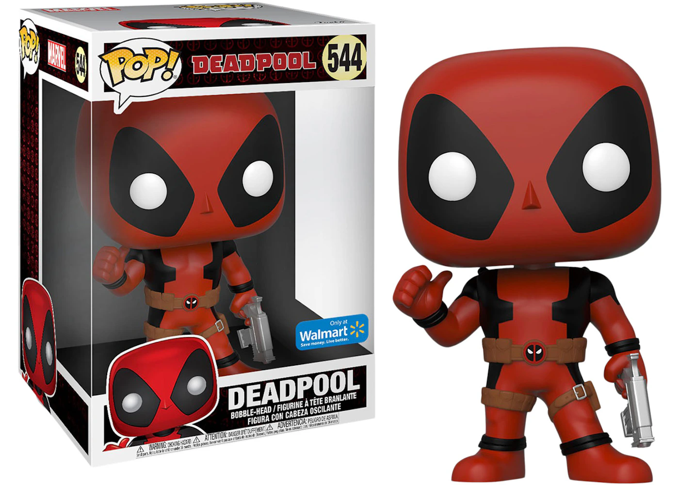 Funko Pop! Marvel Deadpool Thumbs Up Walmart Exclusive 10 Inch Bobble ...
