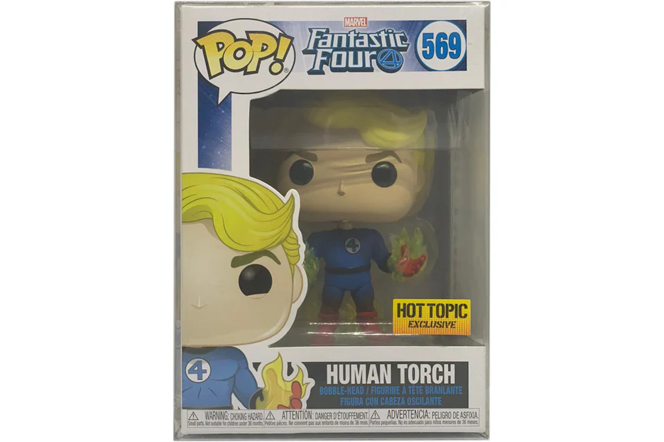 Funko Pop! Marvel Fantastic Four Human Torch Hot Topic Exclusive Figure #569