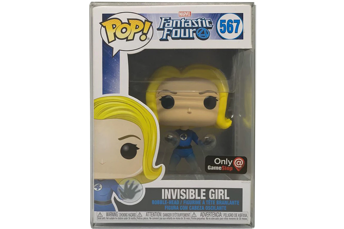 Funko Pop! Marvel Fantastic Four Invisible Girl GameStop Exclusive Bobble-Head Figure #567